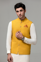 MUSTARD GOLD DESIGNER WAISTCOAT