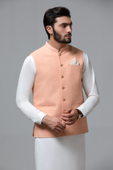 PEACH DESIGNER WAISTCOAT