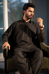 BROWN- Premium Textured Kameez Shalwar