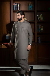 Light Grey-Urban Crest Designer Suit