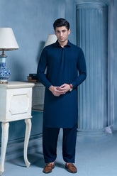 Elite Hidden Placket Collar Kameez Shalwar