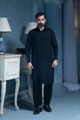 Elite Hidden Placket Collar Kameez Shalwar
