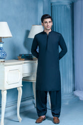 Elite Hidden Placket Designer Suit - Zinc