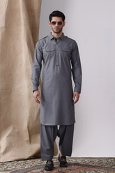 Urban Grey Dual Flap Designer Suit