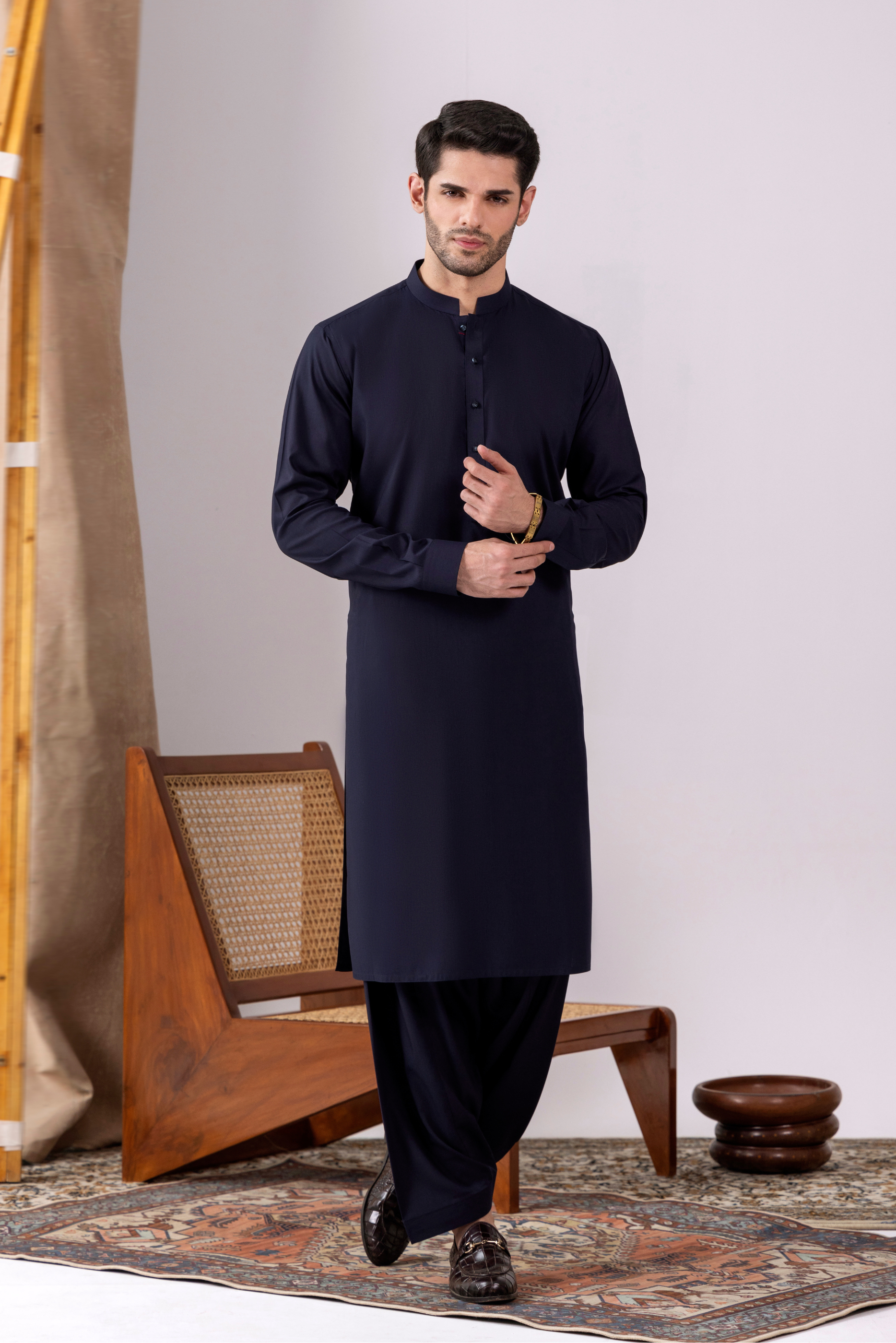 Navy Ban Kameez Shalwar – Virsa Men's Wear