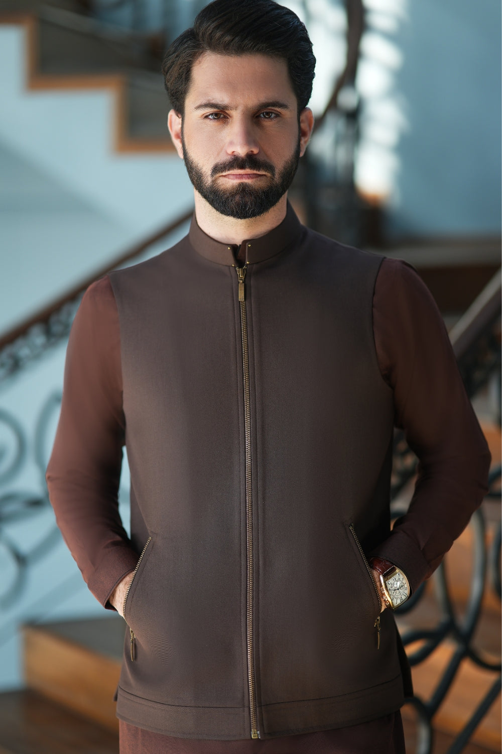 Zivest Chocolate Brown WaistCoat