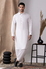 White Collar Kameez Shalwar