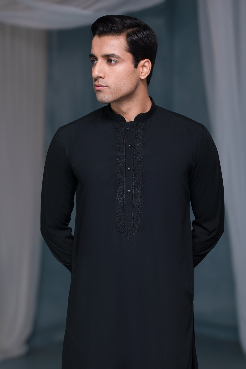 Embroided Black Designer shalwar Kameez