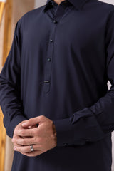 Navy Collar Kameez Shalwar