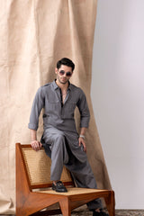 Urban Grey Dual Flap Designer Suit