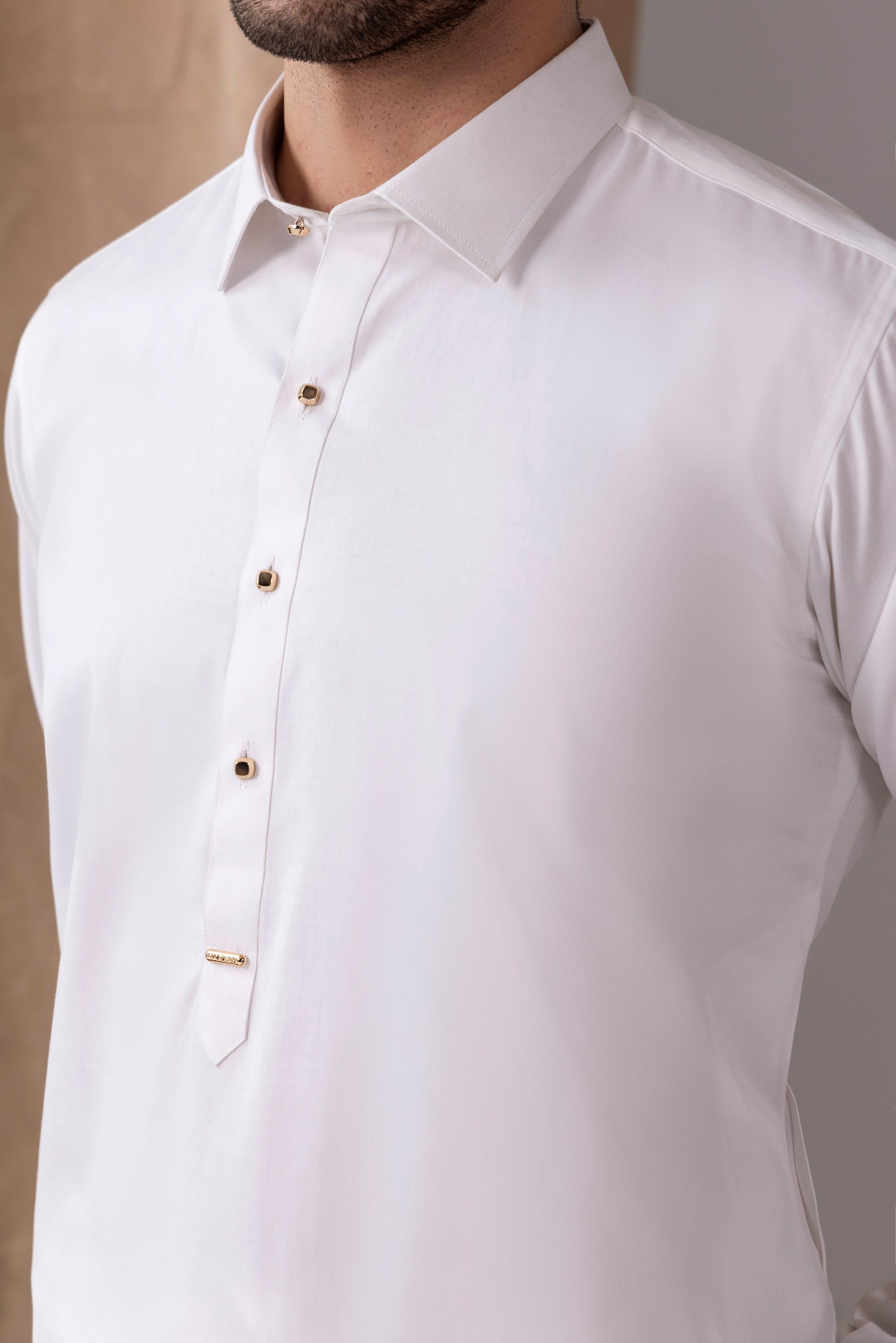 White Collar Kameez Shalwar