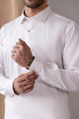 White Collar Kameez Shalwar