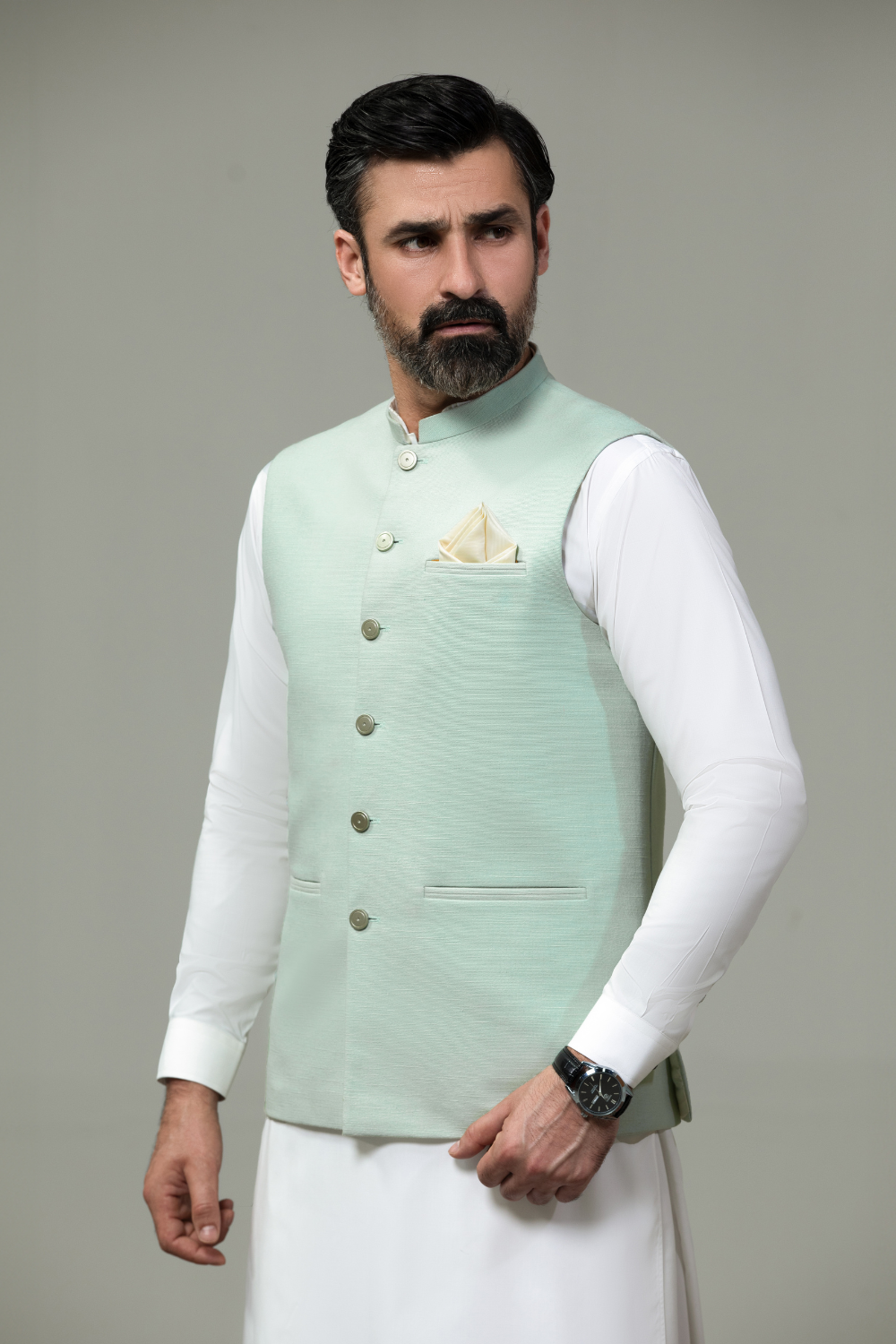 MINT GREEN DESIGNER WAISTCOAT