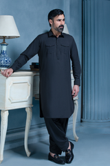 Charcol Dual Flap Designer Suit