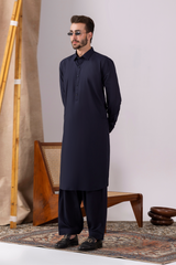 Navy Collar Kameez Shalwar