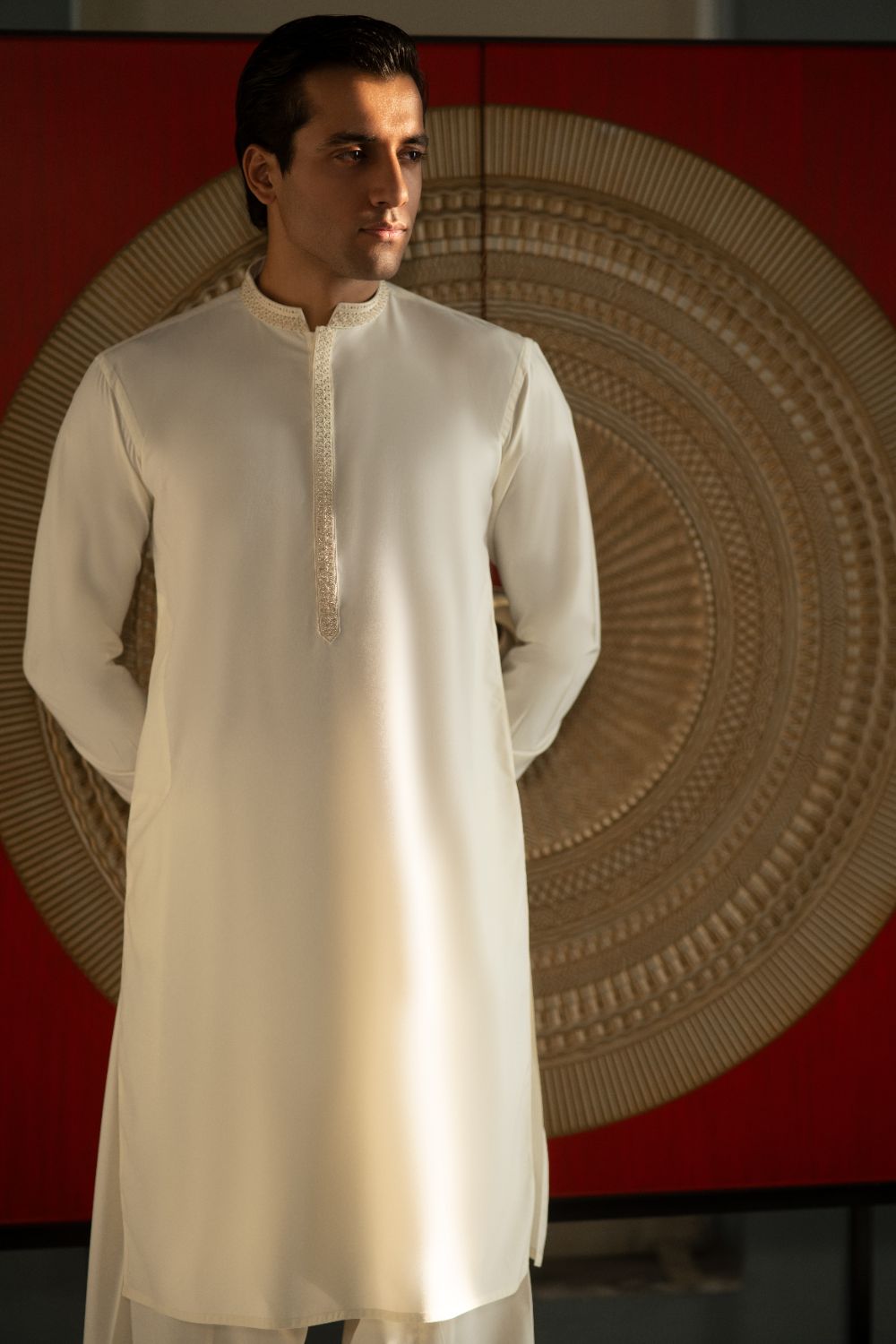 The Nawab Edit Designer Suit - Cream