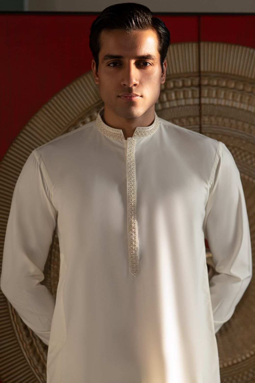 The Nawab Edit Designer Suit - Cream