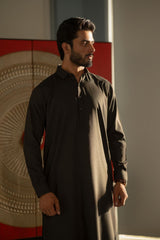 BROWN- Premium Textured Kameez Shalwar