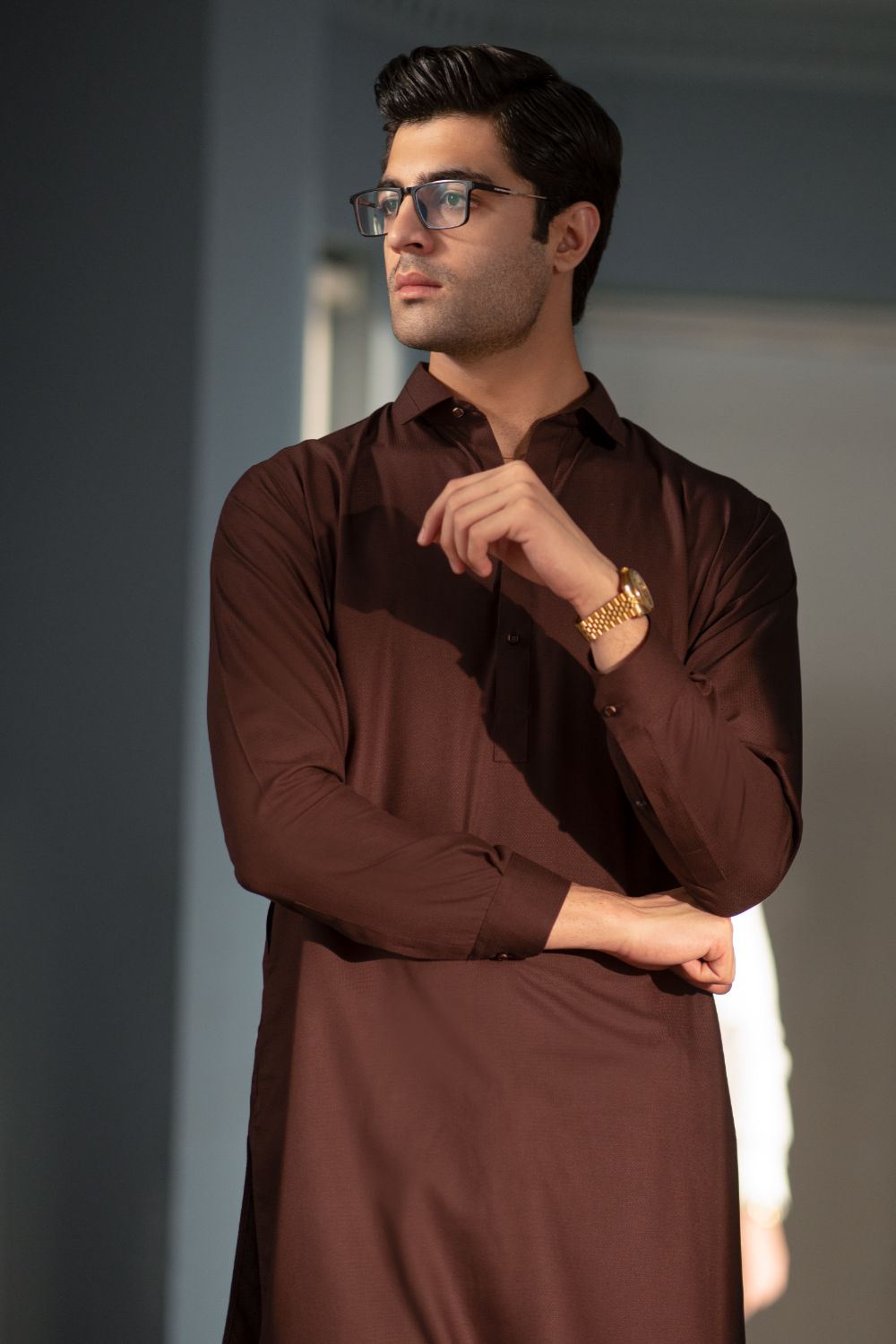 Maroon- Premium Textured Kameez Shalwar