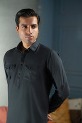 Charcoal Grey-Urban Crest Designer Suit