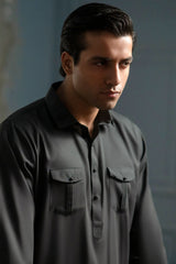 Charcoal Grey-Urban Crest Designer Suit