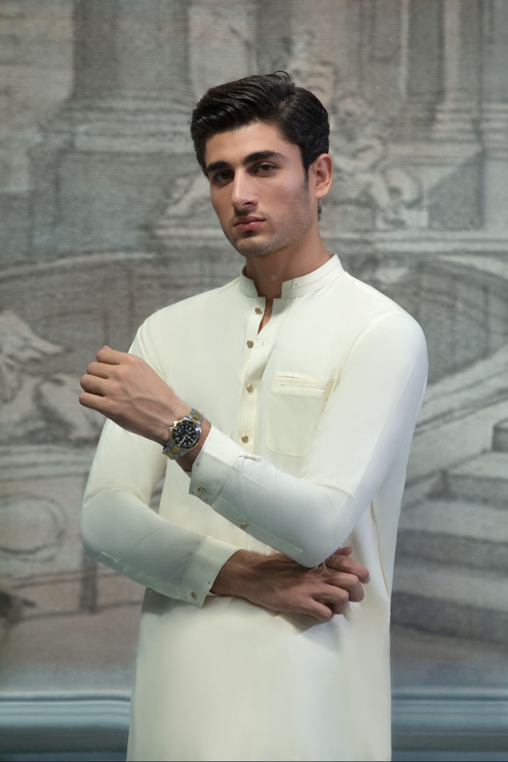 King'scraft Ban Cream Designer Suit