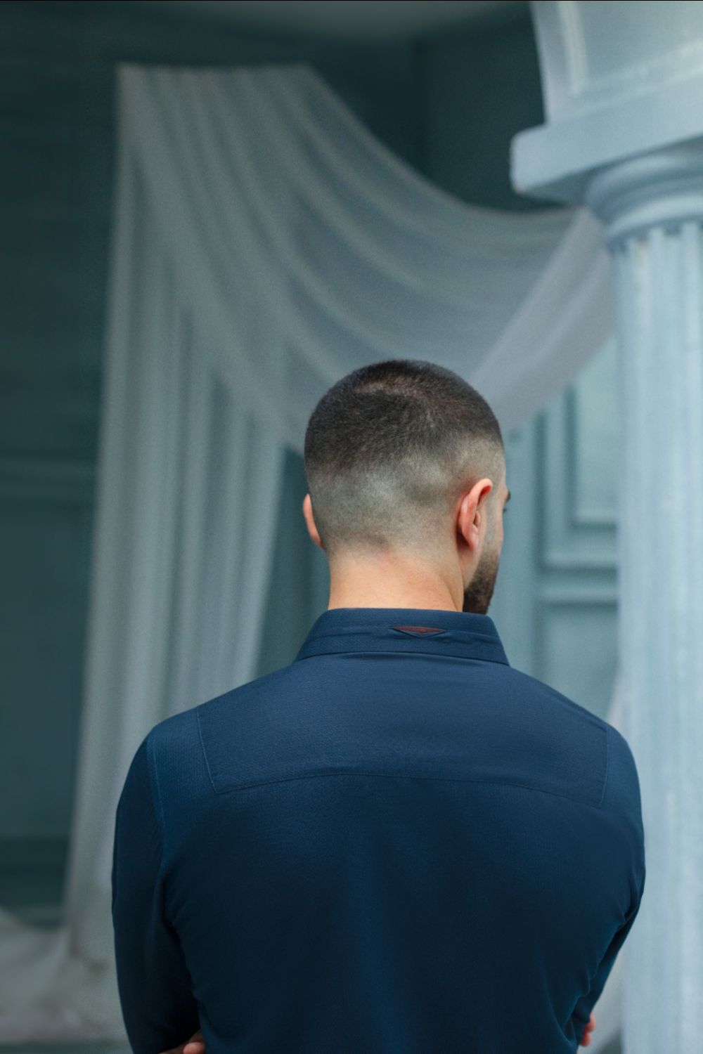 NAVY- Premium Textured Kameez Shalwar