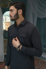 Black-Urban Crest Designer Suit