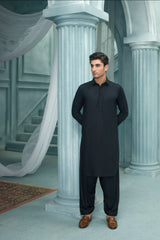 Black- Premium Textured Kameez Shalwar