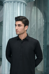 Black- Premium Textured Kameez Shalwar