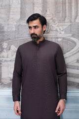 Elite Hidden Placket Designer Suit - Maroon