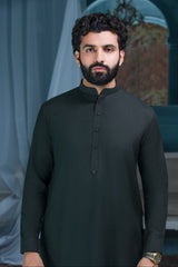 Black- Premium Textured Kameez Shalwar (Single Button)