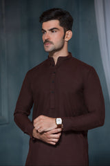 Maroon-Prime Edit Textured Shalwar Kameez
