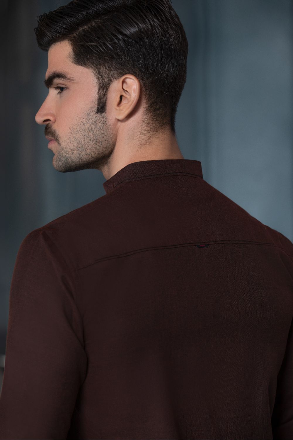 Maroon- Premium Textured Kameez Shalwar (Single Button)