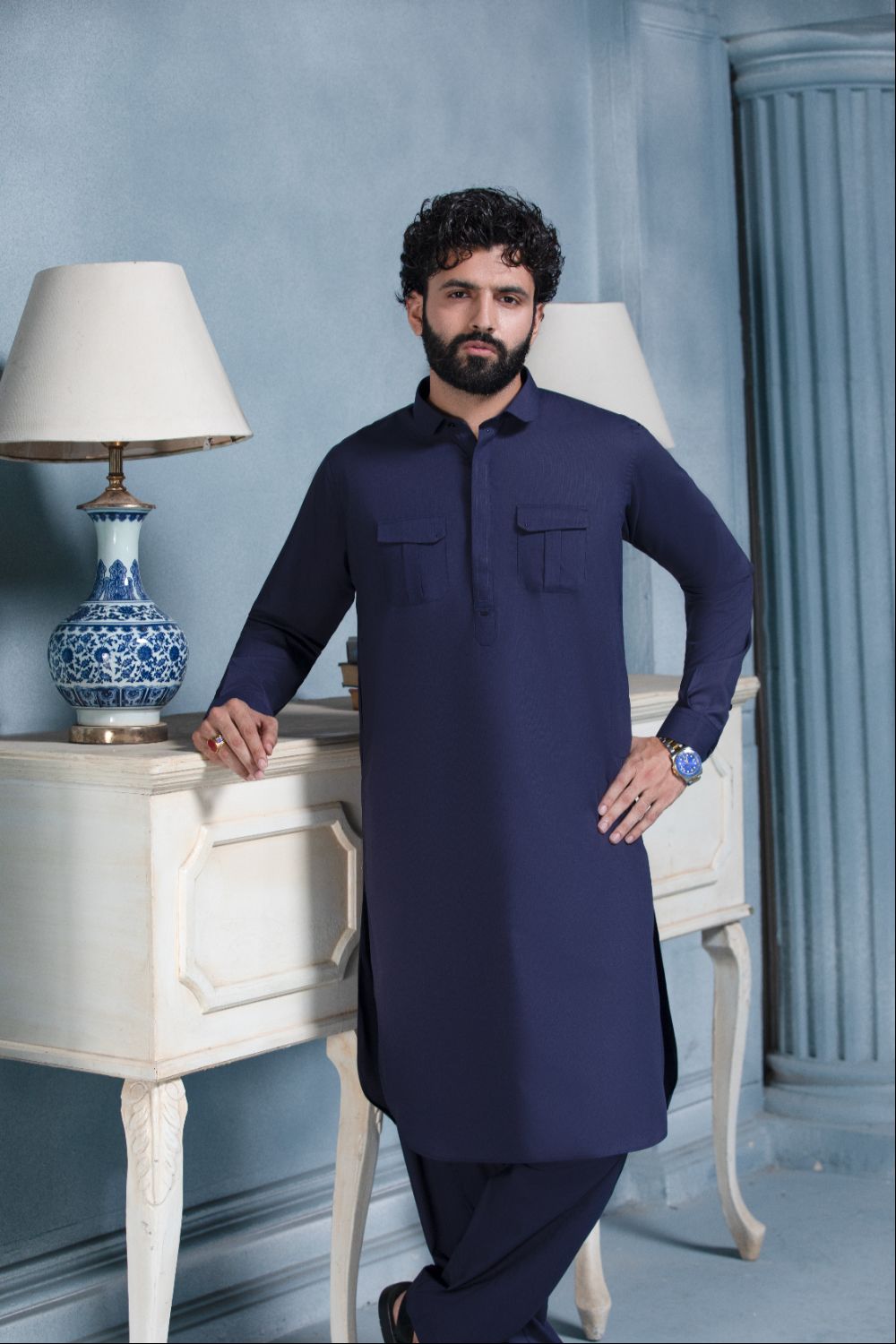 BLUE- Noble Crest Designer Suit