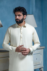 CREAM- Premium Textured Kameez Shalwar