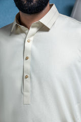 CREAM- Premium Textured Kameez Shalwar
