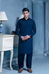 Elite Hidden Placket Collar Kameez Shalwar