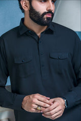 Navy-Urban Crest Designer Suit