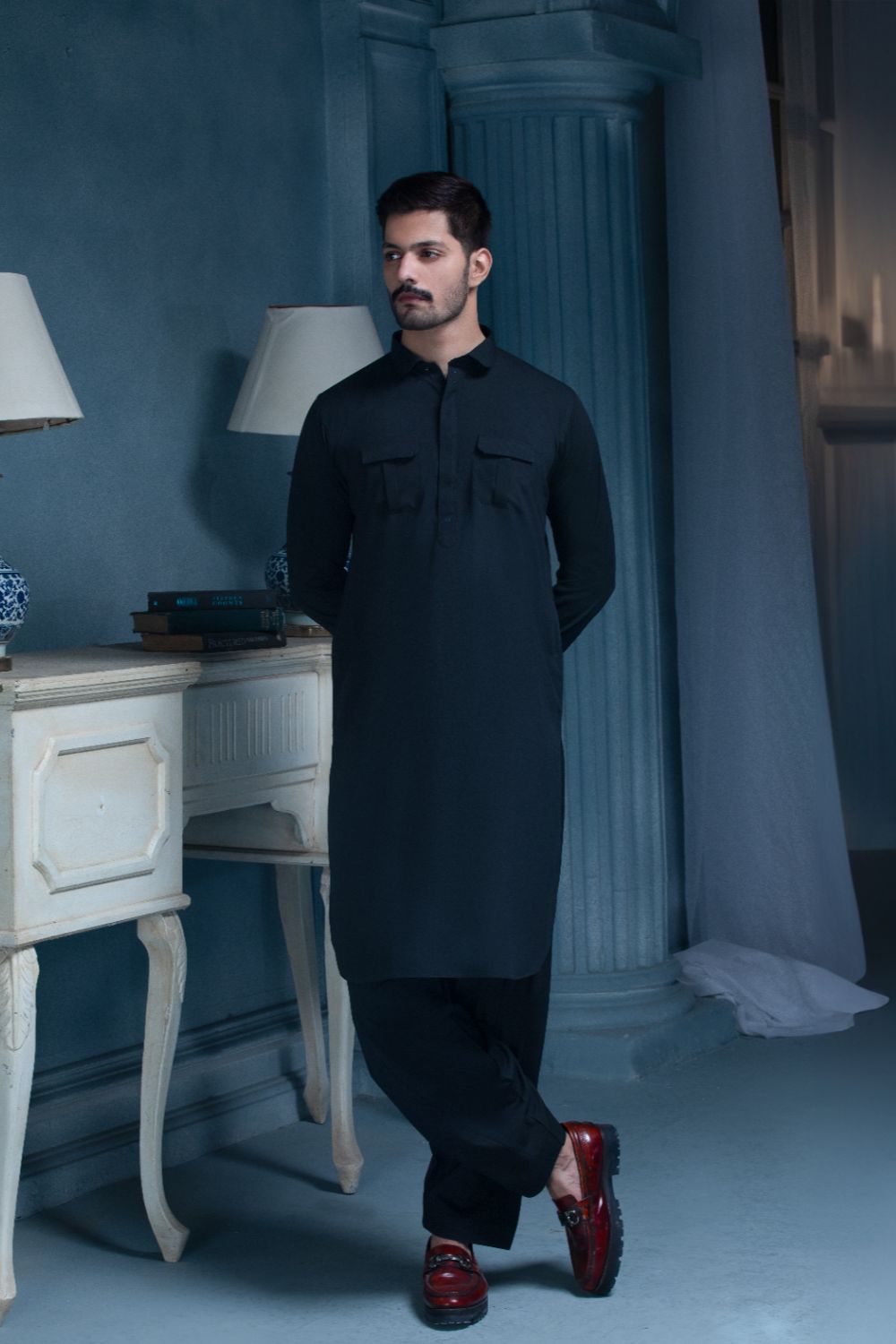 BLACK- Noble Crest Designer Suit