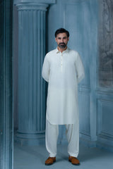 OFF-WHITE - Premium Textured Kameez Shalwar
