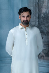 OFF-WHITE - Premium Textured Kameez Shalwar