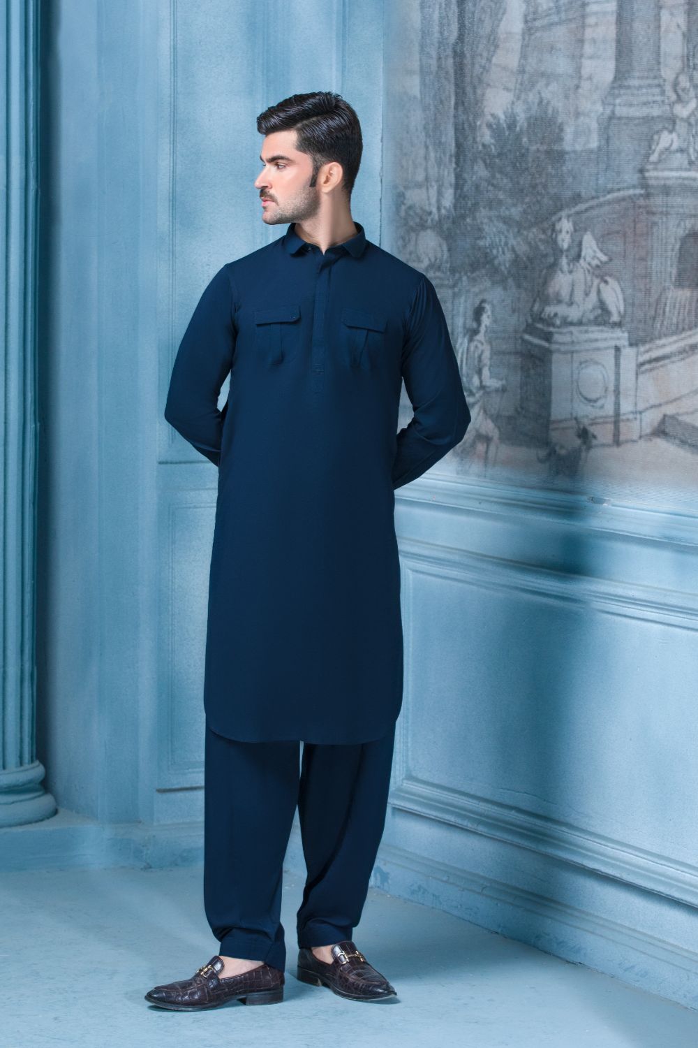 NAVY- Noble Crest Designer Suit