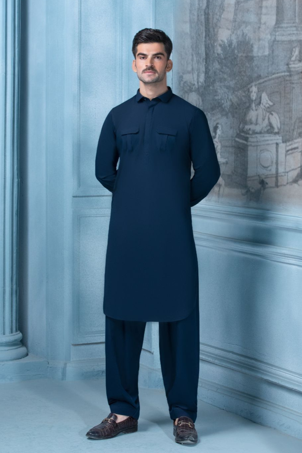 NAVY- Noble Crest Designer Suit