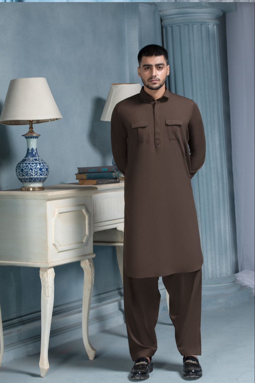 BROWN- Noble Crest Designer Suit