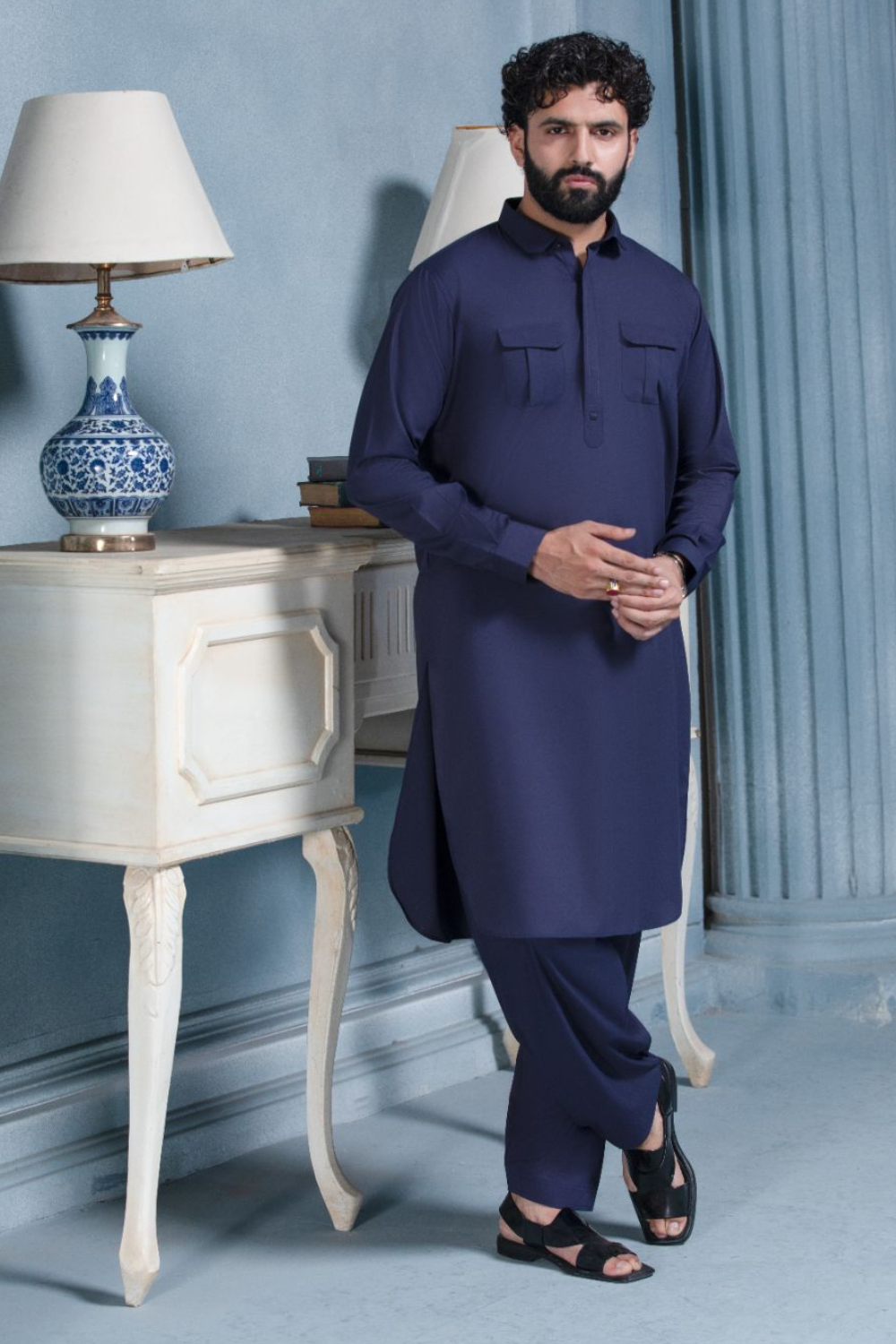 BLUE- Noble Crest Designer Suit
